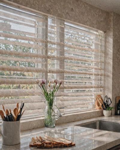 Kitchen window blinds installation