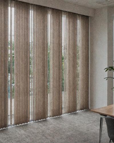 Office vertical blinds installation project